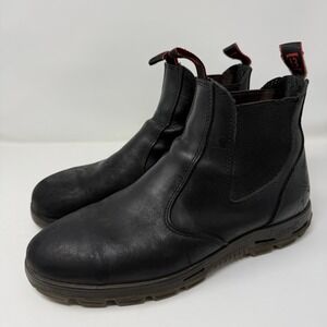 Redback USBBK Men's US 13 UK 12 Safety Steel Toe Boots Black Oil/Acid Resistant